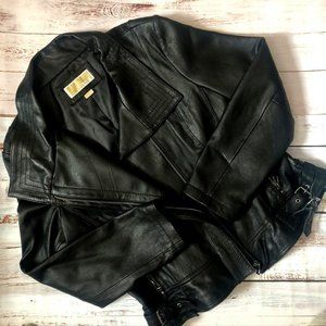 NWOT MICHAEL Michael Kors Leather Moto Jacket